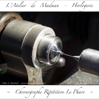 Fabrication du canon pour l'aiguille du chronographe.