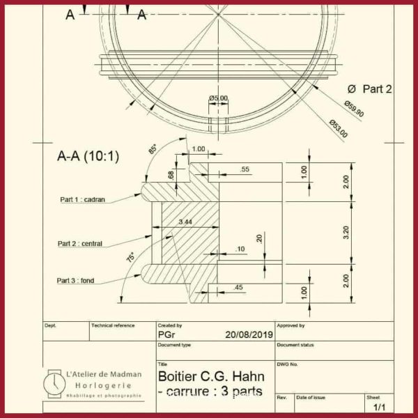 Second plan d'usinage de la carrure.